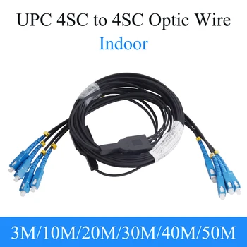  Száloptikai vezeték UPC 4 SC - 4 SC optikai egymódú 4 magos beltéri hosszabbító kábel Egyoldalas patch kábel 3M / 10M / 20M / 30M / 40M / 50M