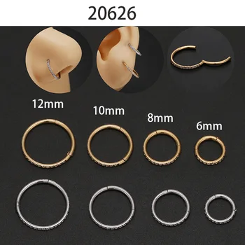 1Pc Egyszerű G23 titán karika fülbevaló nőknek 2020 Trend ékszerek Lány piercing kerek fényes fülbevaló