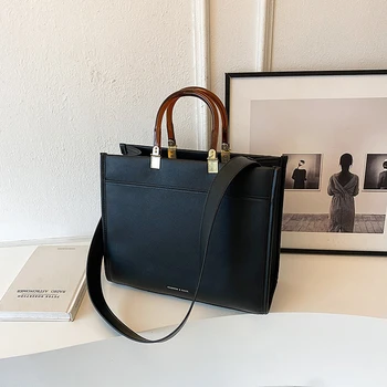 Legújabb divatüzenet Váll női hordozható táskák üzleti használatra Alkalmi többfunkciós tervezői márkák PU bőr nagy zsebek