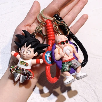 DRAGON BALL Z Anime figurák Goku Vegeta Piccolo Raditz Broli gumibaba Kulcstartó táska Kulcstartó Charm Gyerekjátékok Születésnapi ajándékok