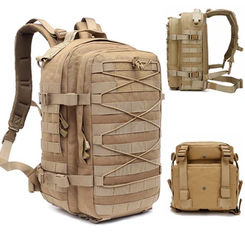 25L Férfi katonai hátizsák utazótáska Kültéri taktikai sportok Hegymászás Vadászat Horgászat Vízálló túrázás Army Molle 3P Pack táskák