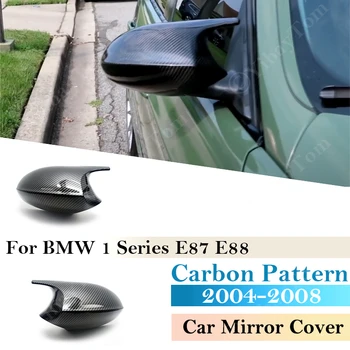 BMW 1-es sorozathoz E87 E88 2004-2008 E81 E82 E90 E91 E92 E93 visszapillantó oldalsó szárnytükör sapka fekete szénszálas minta tartozékok