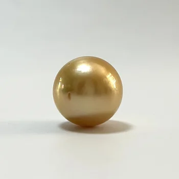 Hatalmas méret kerek 14-15mm laza gyöngy AAAA valódi arany Dél-tengeri gyöngyök Medál DIY készítés kiegészítők Divat ékszerek nőknek