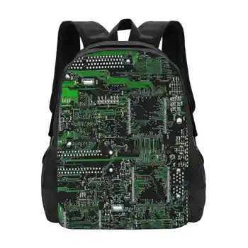 Áramköri lap zöld táska hátizsák férfiaknak Nők Lányok Tizenéves áramköri kártya Számítástechnika Elektronikus PC Informatika IKT