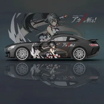 Akame ga Kill Anime autó karosszéria matricák Japán stílusú Itasha vinil autó oldalsó matrica matrica autó karosszéria matrica