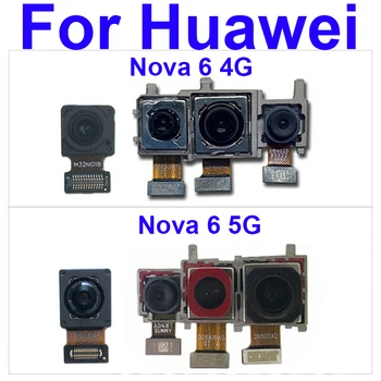 hátsó elülső kamera flexibilis kábel Huawei Nova 6 4G 5G hátsó nagy kamera felé néző kis kamera Flex szalag javítás pótalkatrészek