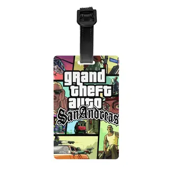 Grand Theft Auto San Andreas poggyászcímke bőröndökhöz GTA videojáték adatvédelem Borító név személyi igazolvány
