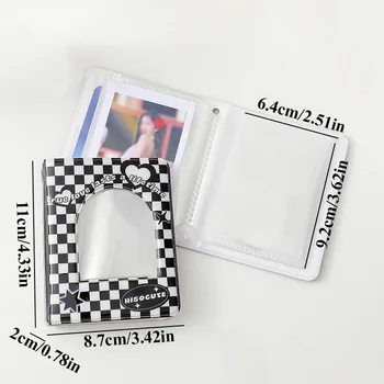 Fekete fehér pillangó nyomtatás Kpop fotókártya-tartó Bálvány albumok kártyákhoz Fényképkártya-tartó kártyák Védők képeslapok könyv