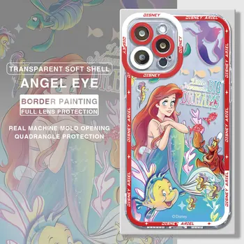 Disney hercegnő Ariel Angel szemátlátszó tok Samsung Galaxy S23 Ultra A52 A32 S22 Plus S21 S20 FE A53 A12 A51 A21s telefonborítóhoz