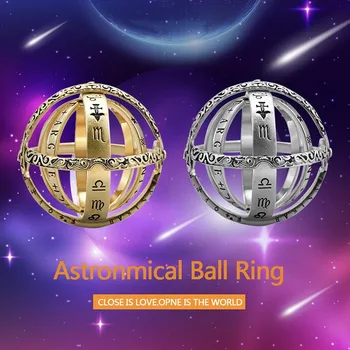 Csillagászati gömb gömbgyűrű kozmikus ujjgyűrű pár szerető ékszer ajándékok FS99