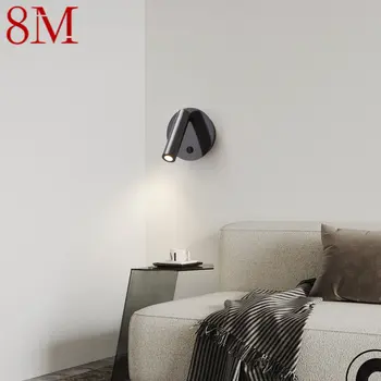 8M Nordic Black fali világítótest LED Modern sárgaréz belső lámpa lámpa otthoni nappali éjjeli spotlámpákhoz