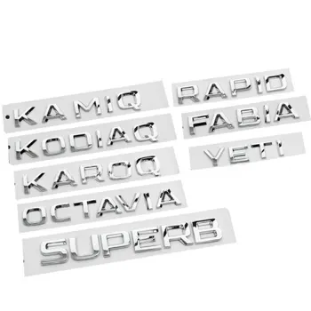 4X4 FABIA KAMIQ KAROQ KODIAQ OCTAVIA RAPID SUPERB YETI betűlogós autós matrica a Skoda sorozat módosított hátsó csomagtartó-tartozékaihoz
