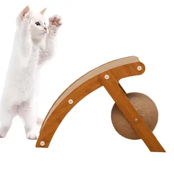 Macska kaparópárnák Környezetbarát hullámkarton labdás macskás játékokkal karmokhoz Gyakorlat játszószoba tanuláshoz