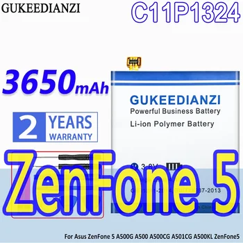 Nagy kapacitású GUKEEDIANZI akkumulátor C11P1324 3650mAh ASUS ZenFone 5 A500G Z5 T00J ZENFONE5 A500CG A500KL A501CG + Eszközökhöz
