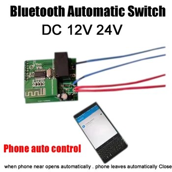 DC 5V 12V 24V telefon Bluetooth automatikus kapcsolóvezérlés NO gomb Bluetooth közelségkapcsoló automatikus csatlakozás Indítás nyitás/bezárás tápellátás
