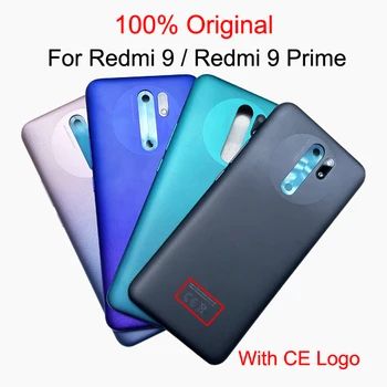  eredeti Xiaomi Redmi 9 hátsó akkumulátorfedél hátsó ház ajtótok Redmi9 Prime akkumulátorhoz Fedél oldalsó gombokkal Cserélje ki