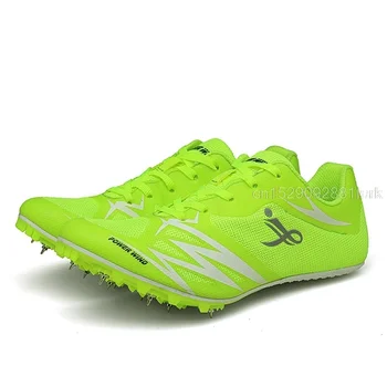 Plus Size 35-44 Track Spikes cipők férfiaknak Női atlétika tüskés cipők Légáteresztő puha futócipők Uniszex terepcipők