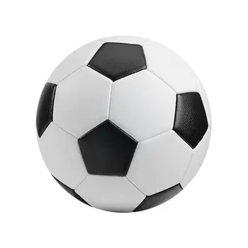 21cm Classic Soccer Ball puha PVC bőr NO.5 Black Size Ball Football White Standard Training Soccer V1P1