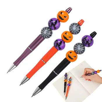 Halloween golyóstollak Golyóstollak Ömlesztett aranyos tollak választéka gyöngyökkel A párt előnyben részesíti a választékot a Halloween írószerekhez