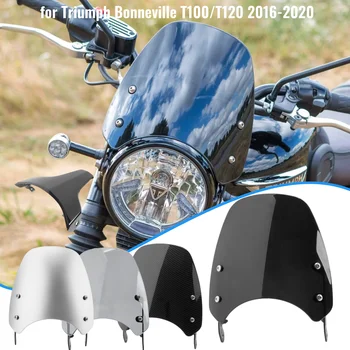 Motorkerékpár szélvédő szélvédő Fly Screen Shield szélterelő a Triumph Bonneville T100 T120 2016-2020 2017 2018 2019