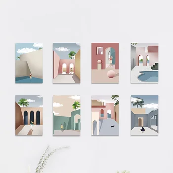INS Morandi papírkártya 14X21CM Photography Props Card Wall Simple dekorációs kártya