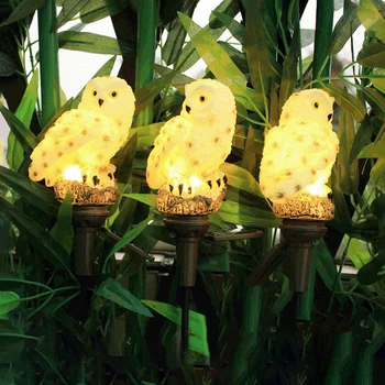  Kerti fény a szabadban Napelemes lámpa Bagoly energiatakarékos energia LED papagáj fény vízálló gyep táj napelemes hordozható éjszakai fény