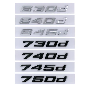 3d ABS fekete autó betűk matrica BMW 630d 640d 645d 650d 730d 740d 745d 750d 760d E65 F01 G11 logó embléma jelvény kiegészítők