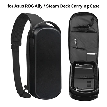 Hordozható tárolótáska Steam Deckhez Asus ROG Ally játékkonzol hordtáska crossbody mellkasi hátizsák Steam Deck kiegészítőkhöz