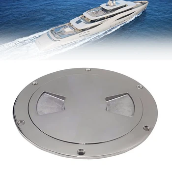 Tömör öntött tengeri 316 rozsdamentes acél hajófedélzeti ellenőrző lemez, korrózióálló, rozsdaálló, 210x200x50mm, 6