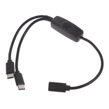 C típusú anya - USB C Micro USB töltőkábel be- / kikapcsoló gombbal, LED különféle elektronikus dropship töltéséhez
