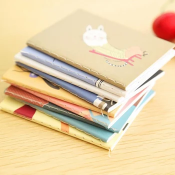 1db Notebookok Iskolai kellékek Kawaii Rajzfilm Kép Notebook Vintage Retro Jegyzettömb Jegyzet Könyv Gyerekek Koreai Írószerek