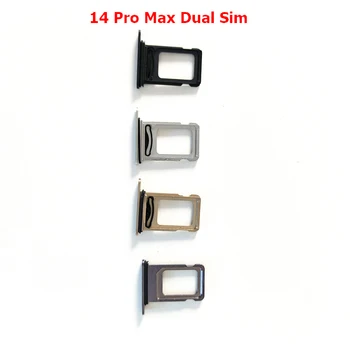 10 db kettős / egy SIM-kártya tálca nyílástartó adapter Aljzat javító alkatrészek iPhone 14 Pro / 14 Pro Max készülékhez