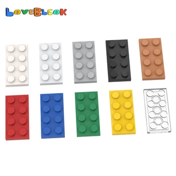 LoveBlock lemez 2x4 építőelem Összeszerelés MOC alkatrészek DIY játékok ajándék kreatív oktatási 3020 gyerekeknek 10db/tétel