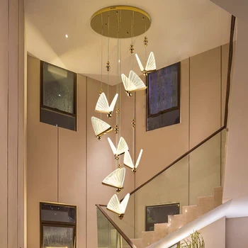 Pillangó Luxus LED függőlámpa konyhához Étkező Kávéház Hálószoba Lépcső Felfüggesztett