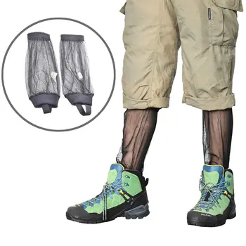 2 db hordozható összecsukható szúnyogirtó lábvédő lélegző hálós dzsungel szúnyogzokni kültéri kempingezéshez