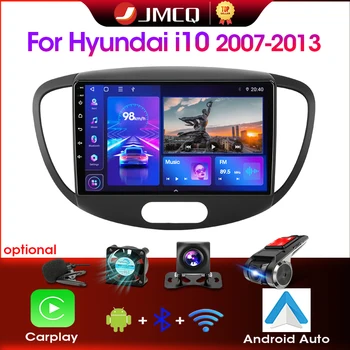 JMCQ 2 Din autórádió Hyundai i10 2007 2008 2009 2010-2013 sztereó multimédia lejátszó Android 12 4G GPS navigáció 2din Carplay