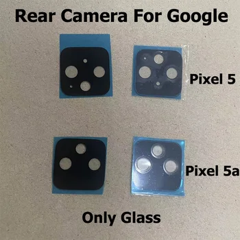  eredeti Google Pixel 5 5a hátsó kamera üveglencséje matricával Ragasztójavító alkatrészek