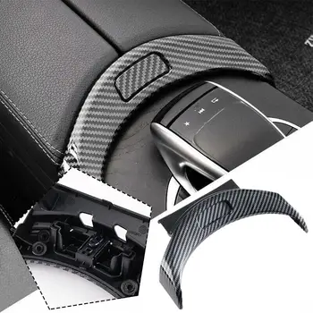 Mercedes W205 X253 C osztályú GLC 2015-2020 szénszálas kapcsolóhoz Tároló doboz kapcsoló fedél Autó belső kiegészítők