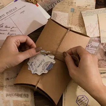 Magas ragasztós matricák Vintage scrapbook matricák Kiváló minták a barkácspapírhoz Naplózás Scrapbooking Többcélú kellékek