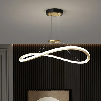 Modern LED függő lámpa mennyezetre nappalihoz étkező hálószoba állítható csillár lakberendezés lámpatest csillogása