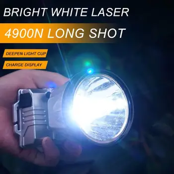 Super Bright újratölthető vadász LED fényszóró horgászlámpa nagy teljesítményű kültéri reflektor vízálló fej zseblámpa kempingezéshez