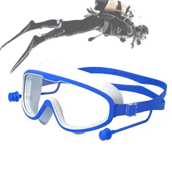 Védőszemüveg Úszás Felnőtt úszószemüveg Széles nézet Úszószemüveg Páramentesítő szilikon szemüveg füldugóval Nincs szivárgás Úszás Snorkeling