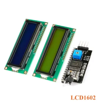 1PCS 1602 kék sárga-zöld képernyő IIC/I2C LCD modul LCD1602 5V adapterlemez 1602A kijelző Arduino-hoz