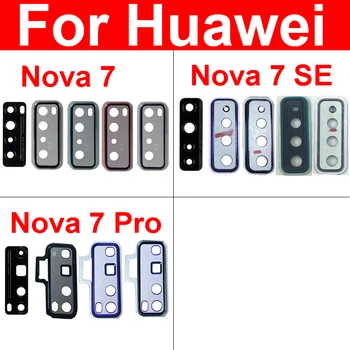 Huawei Nova 7 7SE 7Pro hátsó kamera lencseüveg hátsó kamera üveg lencsetartó Huawei Nova 7se 7pro alkatrész matrica 