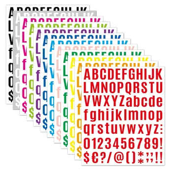 81Pcs egyedi DIY betűk számmatricák Többszínű kombinált vizes csésze Kreatív ajándékindex kézikönyv Scrapbooking matricák