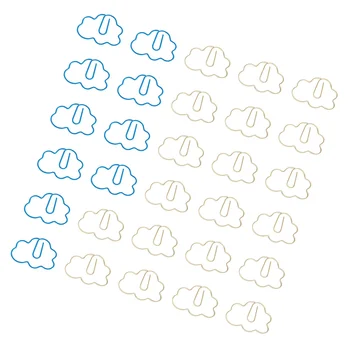 30Pcs felhő alakú gemkapcsok Többfunkciós gemkapcsok Fájlkapcsok Office-dokumentum gemkapcsok