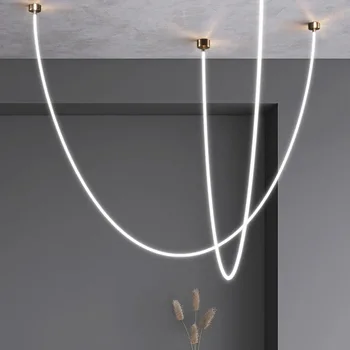 Nordic tömlő led Csillár étkezéshez Nappali középső asztal konyha hálószoba függőlámpa minimalista dekoráció világítás csillogás