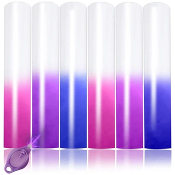 UV színváltó puff vinil hőátadás 3D habzó hőátadás vinil - 6 lap színváltó puff vinil 12X10inch tartós