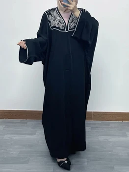 Eid Muszlim Abaya nőknek Ramadán Marokkó Hosszú köntös Dubai Arab Denevérszárny Gyöngyök Cardigan gyöngyfűzés Abayas Kaftan Jalabiya Szerény