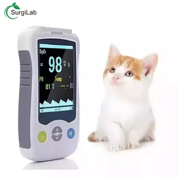 2,4 hüvelykes LCD hordozható kézi SpO2 szonda Állatorvosi berendezések állatorvosi pulzoximéterek állatok számára